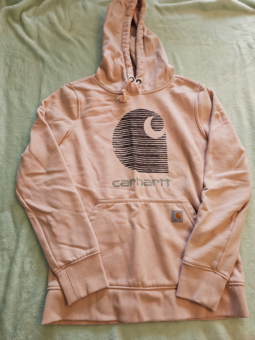 Carhartt Dusty Pink Logo Pullover Hoodie